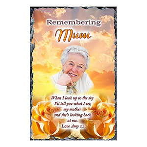 Personalised Mothers Day - Blue Valley of Water with Photo
